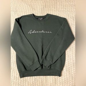 Green “adventurer” crewneck